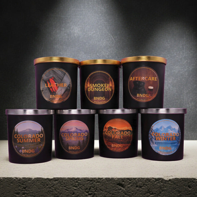 Set of 12oz Candle jars with different scents