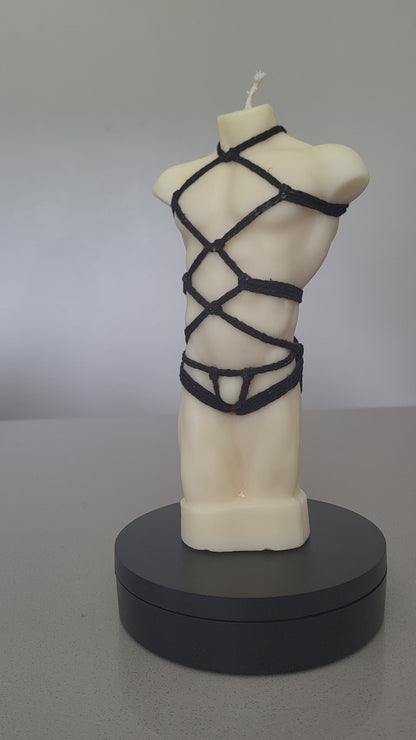 Large Male Torso Candle